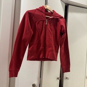 lululemon athletica Red scuba full zip Jacket